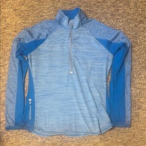 Athleta Blue Quarter-Zip Pullover